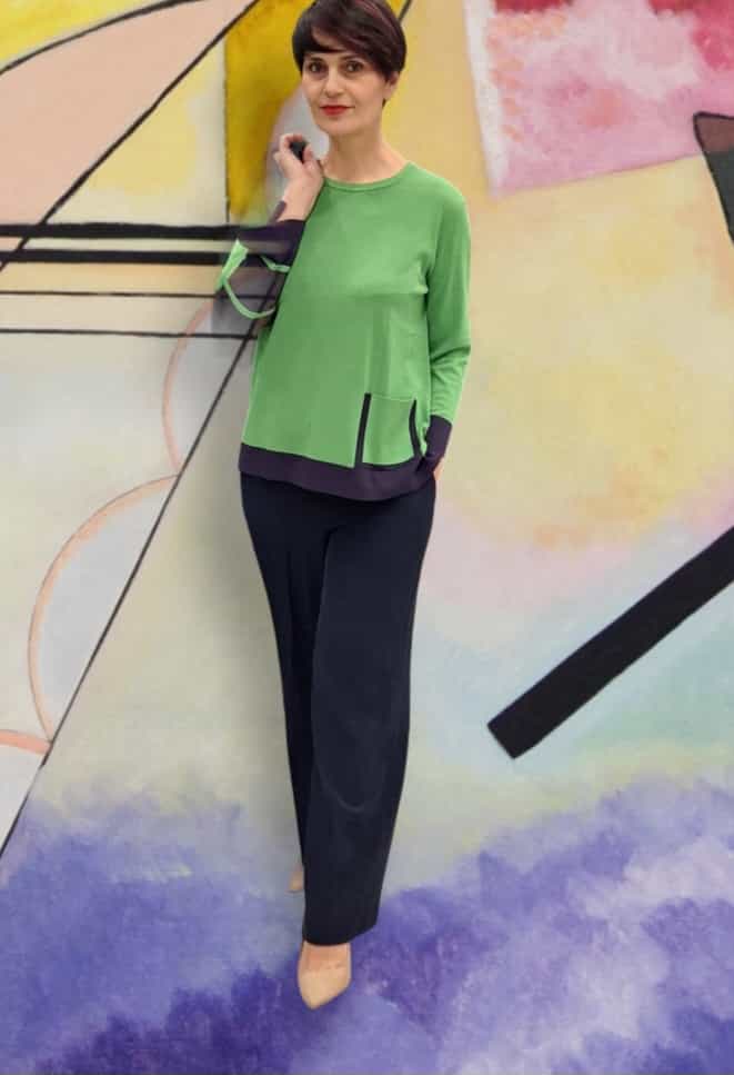 Maglia con dietro rigato in cotone e viscosa Flirt, acquista online